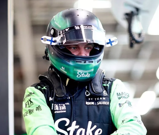 [Pre-Order] Spark 1:5 Stake F1 Kick Sauber 2024 Valtteri Bottas Season Helmet Model