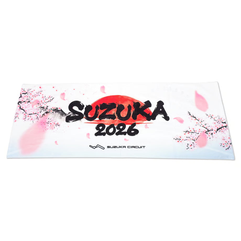 [Pre-Order] Suzuka Circuit 2026 Japanese GP Sakura Sports Towel - White [Suzuka Circuit Exclusive]