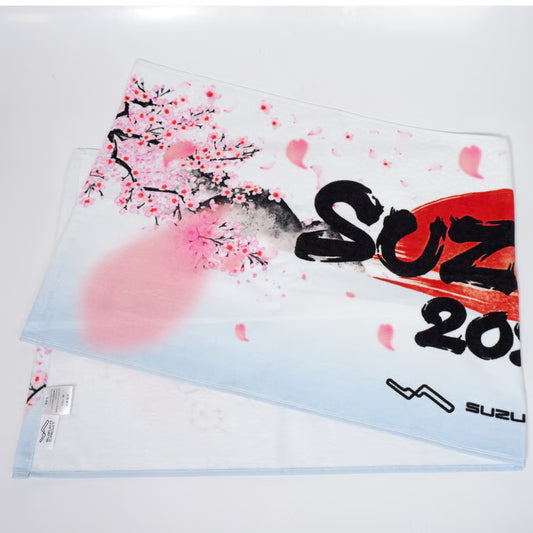 [Pre-Order] Suzuka Circuit 2026 Japanese GP Sakura Sports Towel - White [Suzuka Circuit Exclusive]