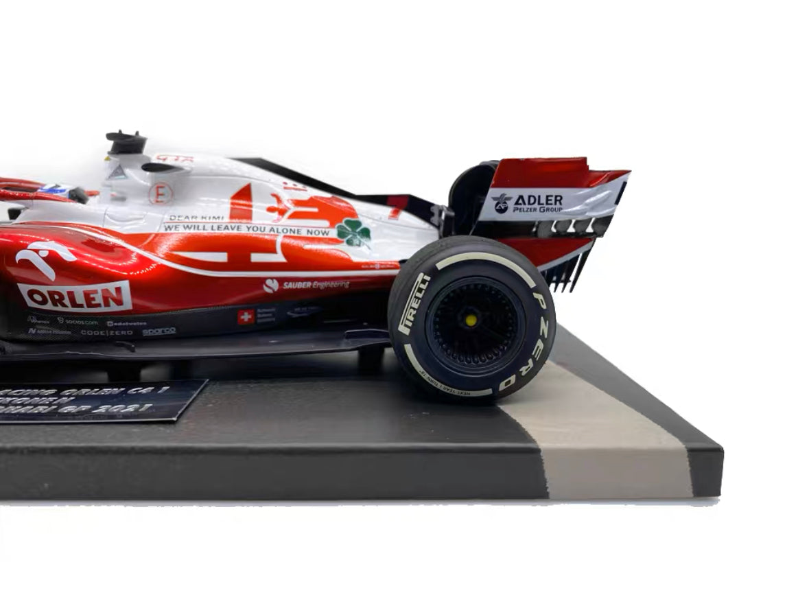 Minichamps F1 1:43 &amp; 1:18 Alfa Romeo Orlen C41 - Kimi Raikkonen Final Race Abu Dhabi GP 2021