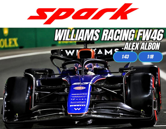 [Pre-Order] Spark 1:43 | 1:18 Willams Racing F1 2024 FW46 Alex Albon | Logon Sargeant