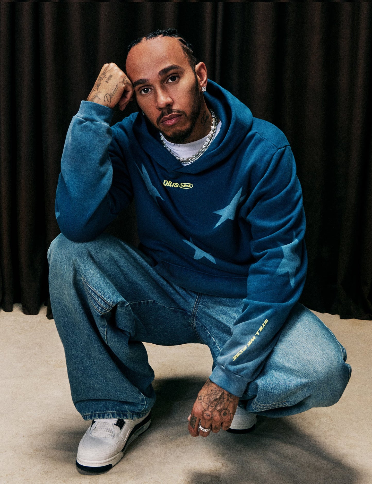 [Pre-Order] Plus 44 Silverstone 2026 Lewis Hamilton Sunfade Star Hoodie