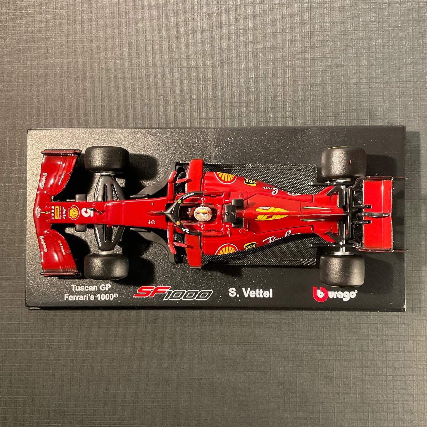 Scuderia Ferrari - SF1000 (2020) 1:43 (Tuscan Grand Prix - Ferrari's 1000th Special Edition) with Driver's Helmet | Showcase