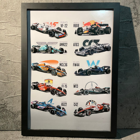 Framed Poster- F1 Cars Grid