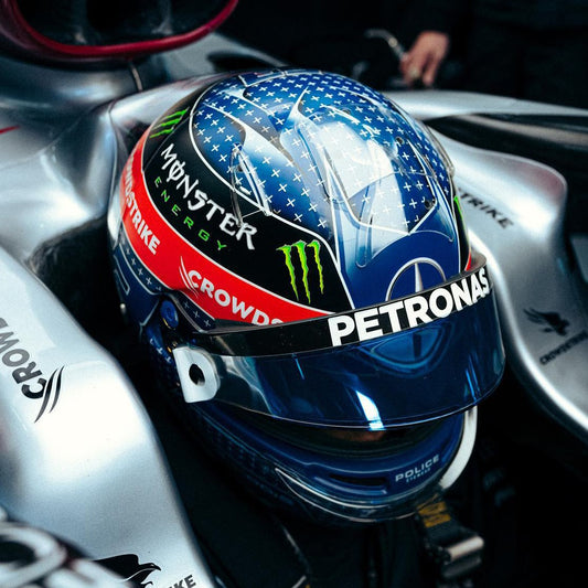 [Pre-Order] Mercedes-AMG Petronas Spark George Russell Replica 1:5 Helmet Model Japan GP 2022