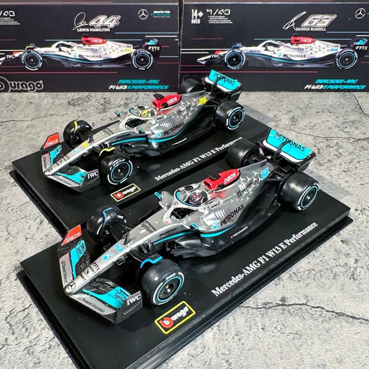 [In Stock] Mercedes-AMG W13E Performance (2022) 1/43 with Driver's Helmet & Showcase